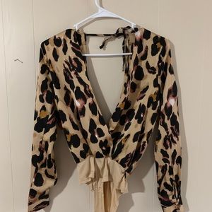 Animal print bodysuit